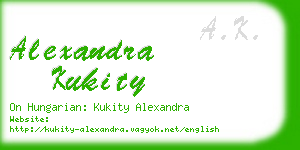 alexandra kukity business card